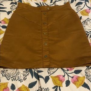 Tan suede skirt